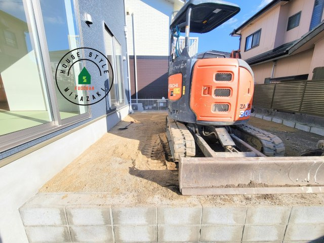 都城市上長飯町第3-2棟（2号棟）の庭|お庭で自由な時間を過ごせます。