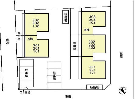コンフォート新柏の区画図