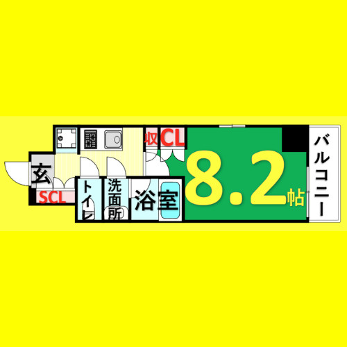 ザ・パークハビオ名古屋松原　名古屋市賃貸　仲介手数料無料の間取り