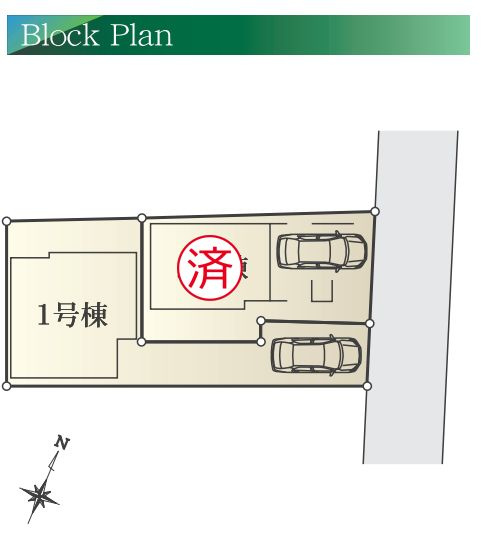 鎌倉市小袋谷2丁目新築戸建て　1号棟の区画図|区画図「鎌倉市小袋谷2丁目新築戸建て」
