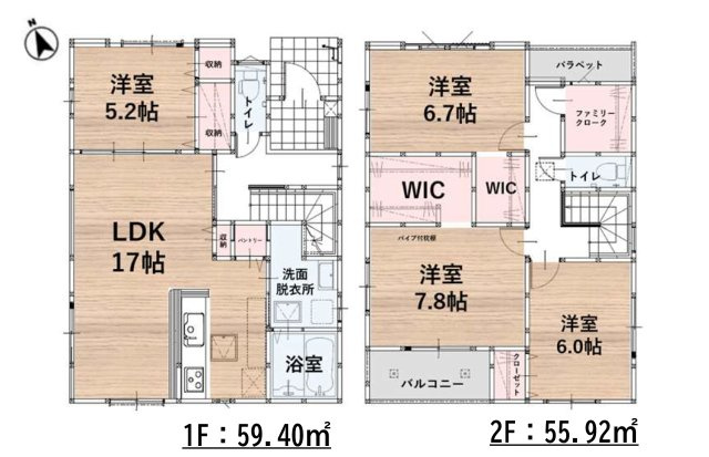 福岡市東区高美台1丁目第3-1棟（1号棟）の区画図|配置図（第3-1号棟）
