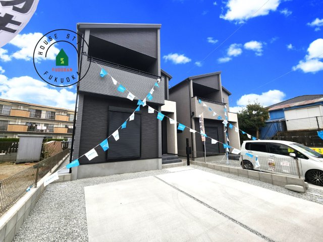 春日市須玖南3丁目第1-2棟（1号棟）の外観|デザイン性のある外観です。