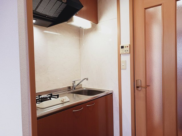 カーサプラシードＭのキッチン|コンパクトなキッチンで掃除もラクラク