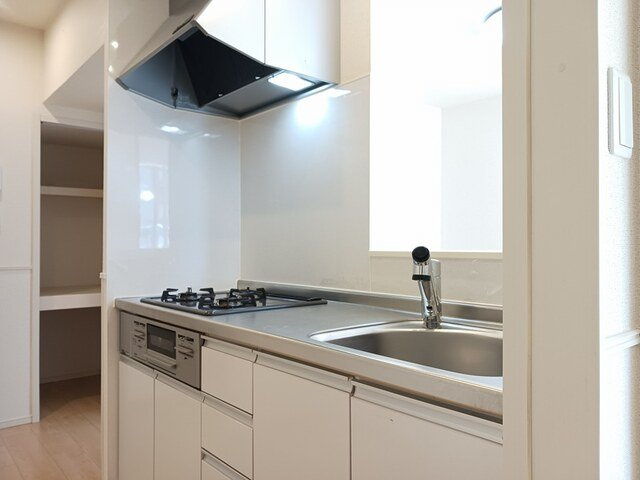 ロハス　Ⅲのキッチン|コンパクトなキッチンで掃除もラクラク