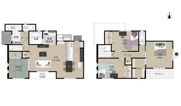 タマタウン府中2　新築戸建　1号棟の間取り