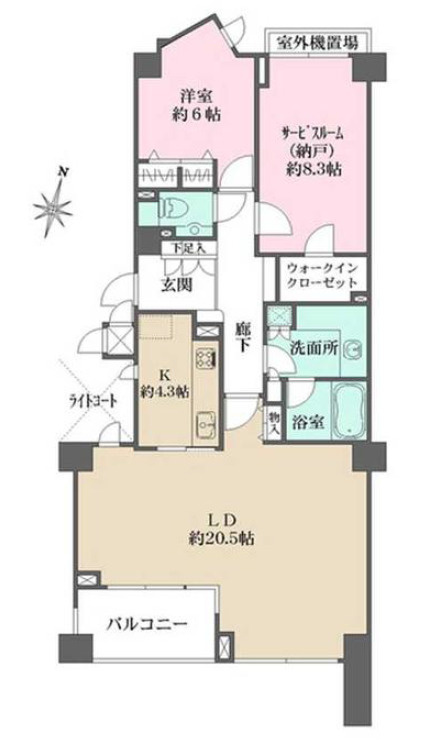 芦屋松ノ内パークハウスの間取り