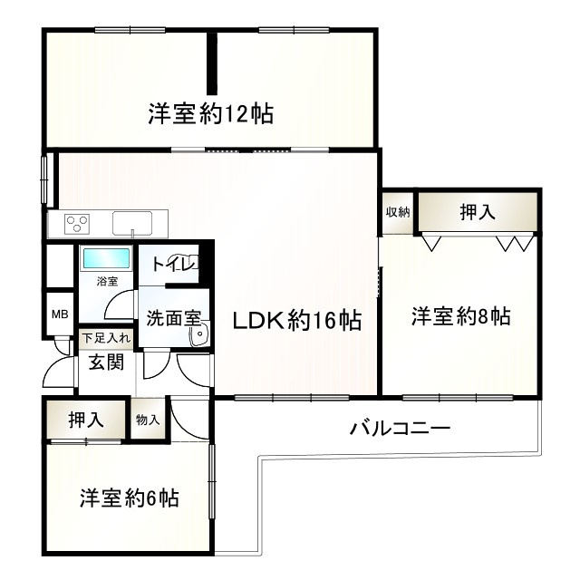 下月隈団地2号棟の間取り|2026年2月リフォーム完成
