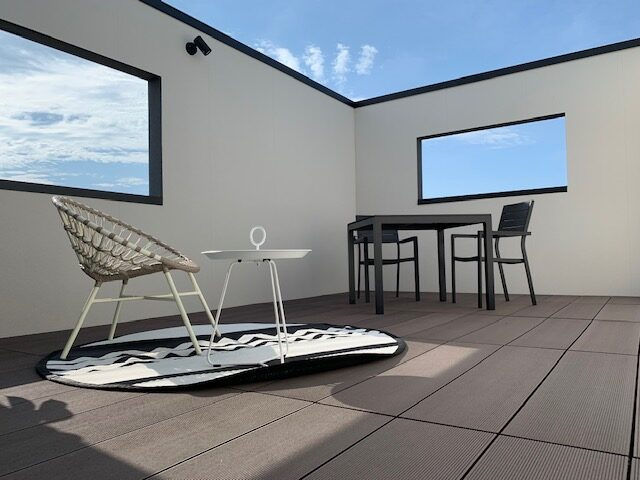 小松市白江町の新築一戸建のバルコニー