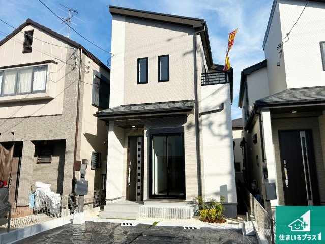 羽曳野市野々上　新築一戸建ての外観|お客様に長く安心して住んでいだだける事にこだわった家づくり！住んでからのアフターサービスにもしっかりと取り組んでいます！