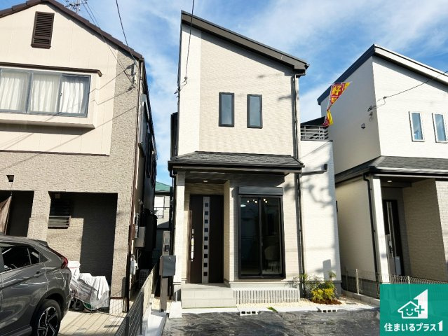 羽曳野市野々上　新築一戸建ての外観|お客様に長く安心して住んでいだだける事にこだわった家づくり！住んでからのアフターサービスにもしっかりと取り組んでいます！