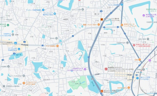 羽曳野市野々上　新築一戸建ての地図