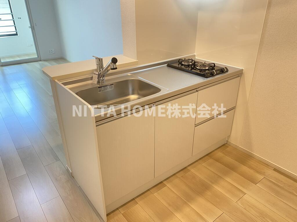 ルミエール　弥栄Ⅰのキッチン|2ガスコンロ付きです(^^)/