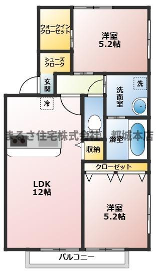 グランディール早水町の間取り|間取り反転