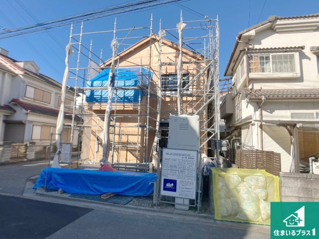 加古川市東神吉町出河原　新築一戸建ての外観|現在の進捗状況です！順調に作業進行中、完成が待ち遠しいです！詳細の間取り等、お気軽にお問い合わせください！