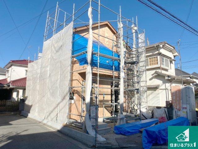 加古川市東神吉町出河原　新築一戸建ての外観|現在建築中！落ち着いた街並みで新生活を始めることが出来そう！周辺の物件も併せてご紹介させて頂きます！