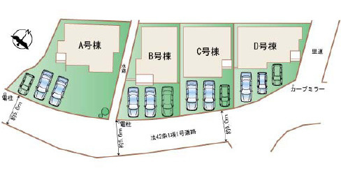 ハートフルタウンうるま市上江洲Ⅱ-B号棟　＼☆ご成約時５０万円キャッシュバック☆／の区画図