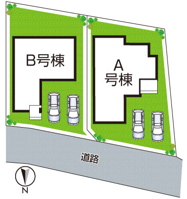 加古川市平岡町土山　新築一戸建ての区画図|全2区画