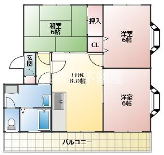 呉市晴海町ビル(SEASIDE HARUMI)の間取り