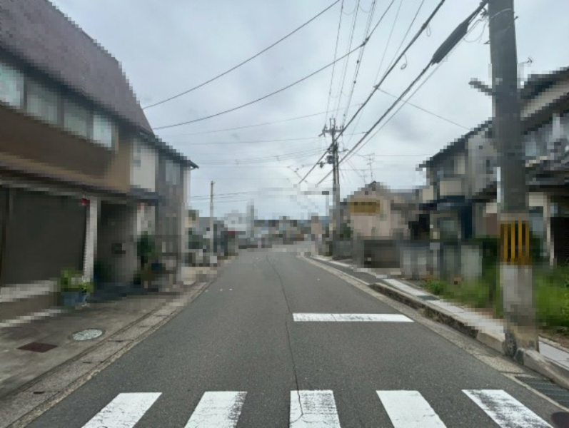 向日市寺戸町二ノ坪の前面道路含む現地写真|前道：約7ｍで広々としております(^^)/