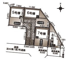 結城市結城　第43　5号棟の区画図