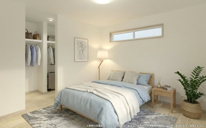 【完成予想図】 | 【主寝室　イメージパース】
※画像は設計図面を基に作成したイメージです。