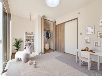 【洋室】 | 【L1F洋室　CG家具設置イメージ】
※画像内に含まれる家具家電はCGで作成したイメージです。実際の物件には付帯しません。