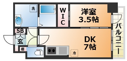 SDグランツ三宮イーストフロントの間取り
