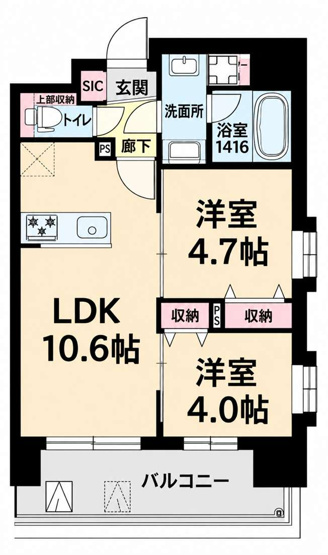 【間取り】 | スプランディッド玉造DUE