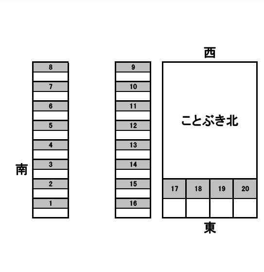 ことぶき北の区画図
