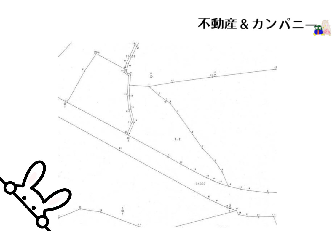東温市南方の売地の土地図
