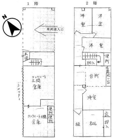 野洲市喜合　貸事務所・倉庫の間取り