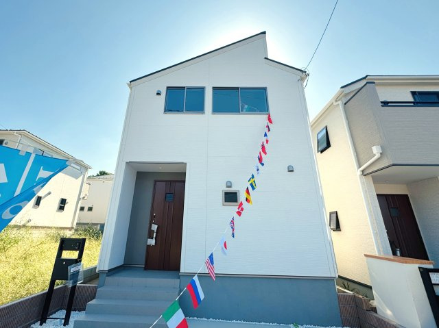 松戸市高塚新田新築戸建（高塚新田第２）の外観|1号棟外観・完成済み内覧可能です！