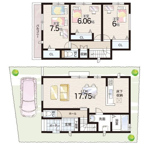 伊丹市池尻　第2期　新築一戸建ての間取り|１号地