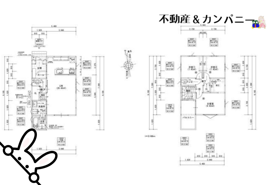 松山市正円寺２丁目の中古一戸建の間取り