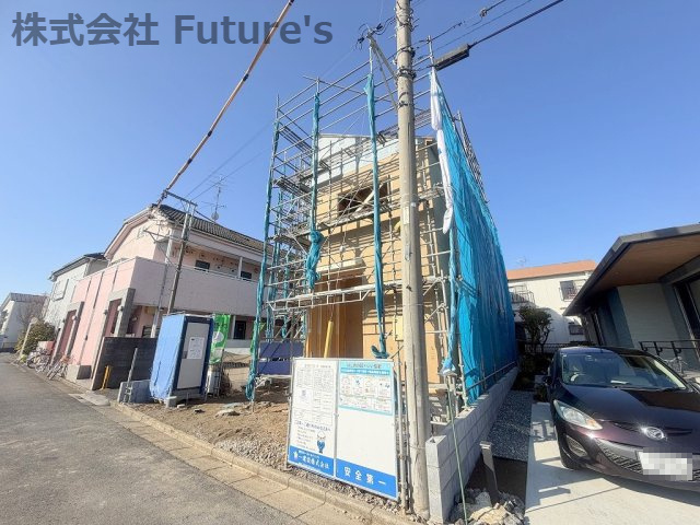 三郷市早稲田7丁目　新築戸建　全1棟の外観|現地の写真になります。