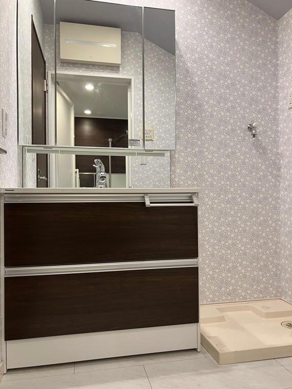 給田戸建の洗面所