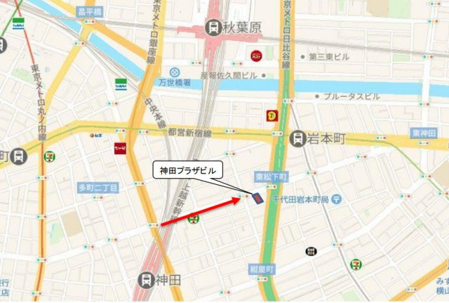 神田プラザビルの地図