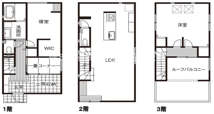 長瀬町2丁目中古戸建の間取り|十分な敷地面積にあえて3LDKにする事で全体的に余裕を感じる造りになっております。