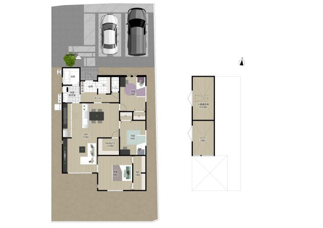 福岡市西区太郎丸2丁目　新築戸建の間取り