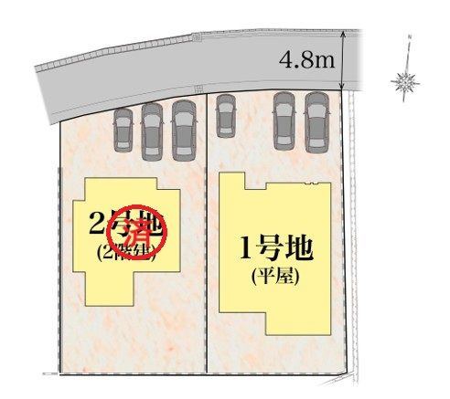 福岡市西区太郎丸2丁目　新築戸建の区画図