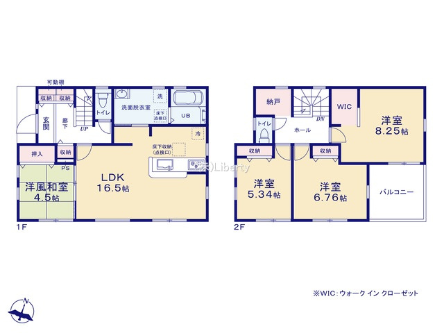 鹿嶋市平井東第1　新築戸建の間取り