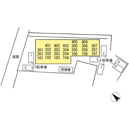 フロントアイランドハイツの区画図