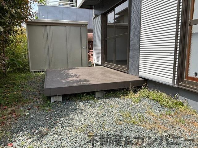 松山市湯の山５丁目の中古一戸建の庭|簡単な家庭菜園も楽しめるお庭です