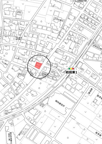 中古住宅　岩田西1丁目の地図
