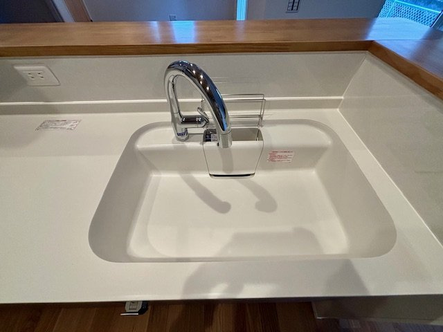 久留米市御井町第15号地のキッチン|広めのシンクは使いやすいですね♪