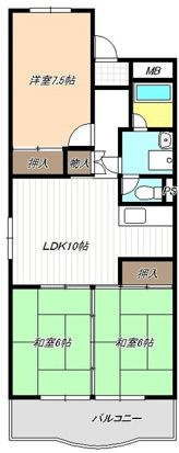 油屋ハイツ中野の間取り