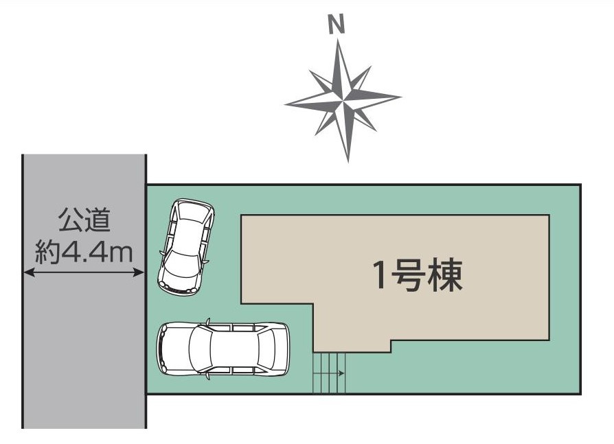 全居室南向き　こだわりの3LDK＋ロフトの区画図|1号棟