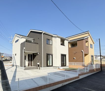 第3富士見町時沢　新築戸建　6号棟の外観|シンプルで飽きのこない外観です♪立地も良く開放的です。