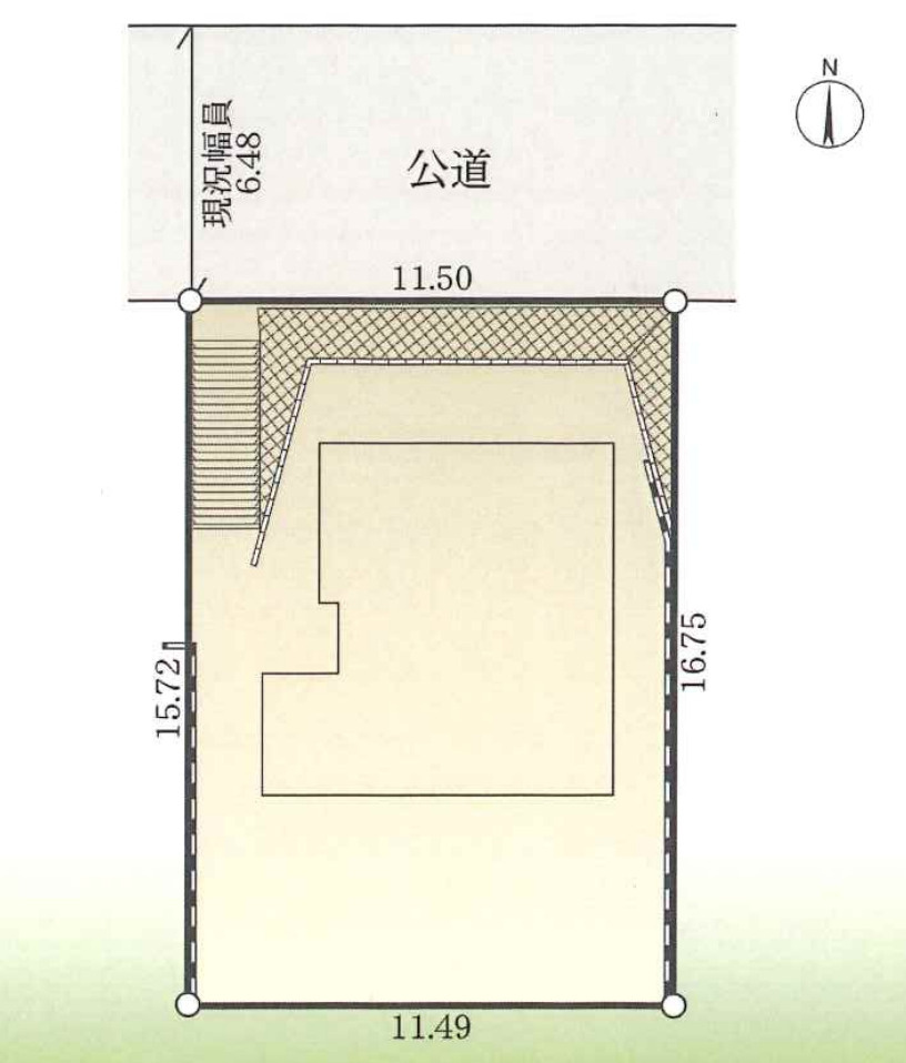 横浜市栄区尾月 中古戸建て【仲介手数料無料】の区画図