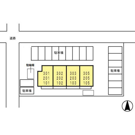 セジュール北島の区画図